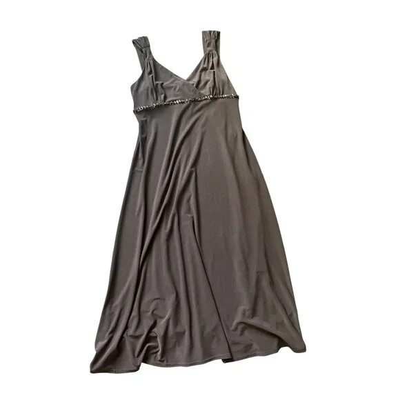 Jessica Howard Women's Brown V Neckline Dress - Picture 4 of 6